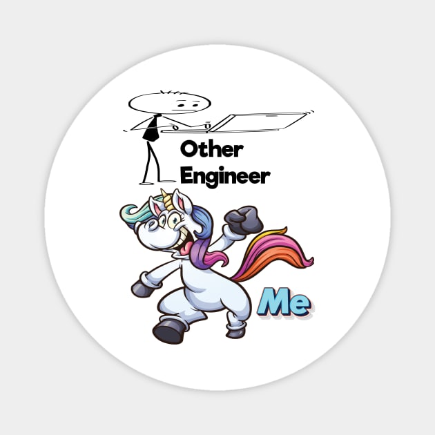 Other Engineer Unicorn Me Magnet by ProjectX23Red